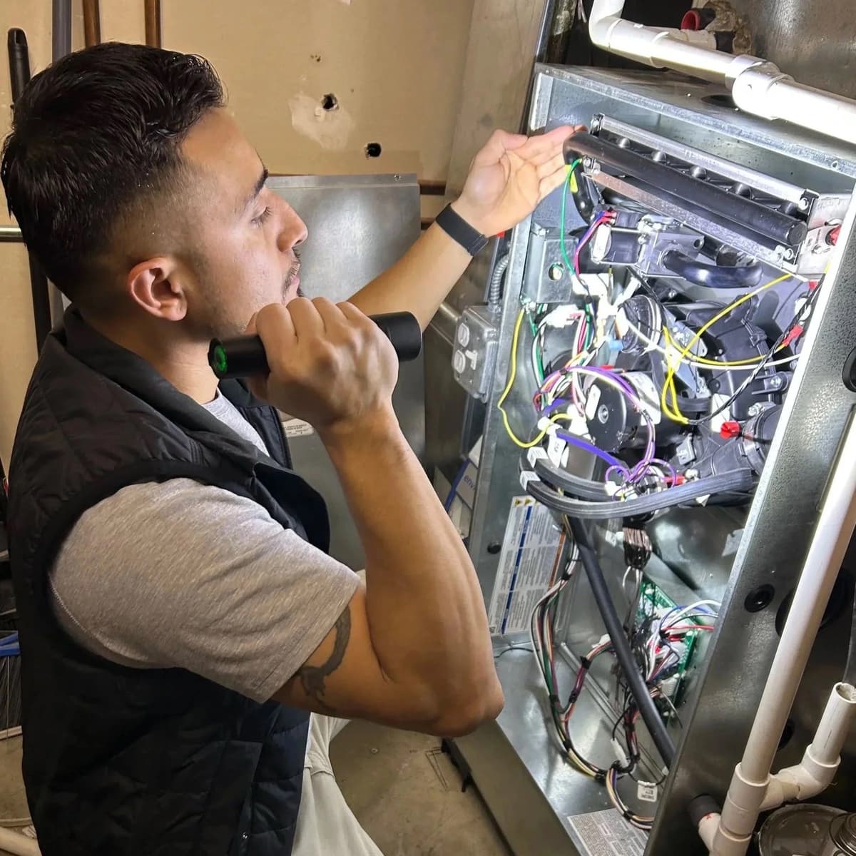 Alex inspecting a home